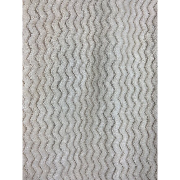 Stan Herman XS Cream Full Zip Long Robe With Textured Pattern - Picture 5 of 7